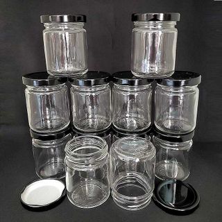 Hũ đựng yến chưng thủy tinh 100ML mẫu trụ tròn - nắp thiếc đen - Hũ đựng gia vị đẹp - Hũ làm sữa chua - đựng tổ yến, mật ong, dầu dừa, sữa ong chúa, thực phẩm, mỹ phẩm