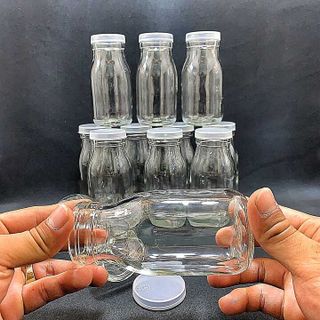 Hũ thủy tinh làm sữa chua 200ML mẫu trụ tròn cao - nắp nhựa – Hũ Pudding - Hũ chưng yến 200ML - Lọ đựng sữa chua - Hũ yaourt 200ML thủy tinh siêu trong