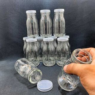 Hũ thủy tinh làm sữa chua 200ML mẫu trụ tròn cao - nắp nhựa – Hũ Pudding - Hũ chưng yến 200ML - Lọ đựng sữa chua - Hũ yaourt 200ML thủy tinh siêu trong