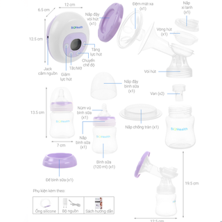 Máy hút sữa điện đơn BioHealth hút êm, không đau