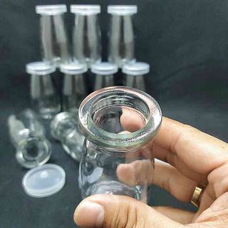 Hũ thủy tinh làm sữa chua 100ML mẫu trụ tròn cao - nắp nhựa – Hũ pudding 100ml - Lọ đựng sữa chua - Hũ yaourt 100ml thủy tinh siêu trong