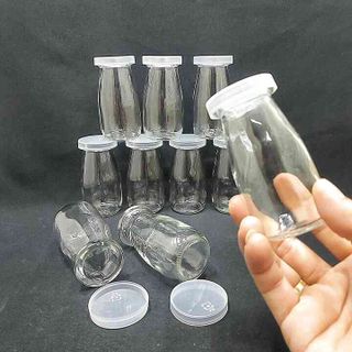 Hũ thủy tinh làm sữa chua 100ML mẫu trụ tròn cao - nắp nhựa – Hũ pudding 100ml - Lọ đựng sữa chua - Hũ yaourt 100ml thủy tinh siêu trong