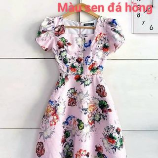 ĐẦM GẤM CAO CẤP VẢI GẤM LỤA DÀY MỊN ảnh xưởng may chụp 100%