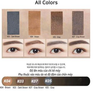 Chì kẻ mày Hàn Quốc Foxy Kbox1998 chống nước không trôi giữ màu suốt 18h