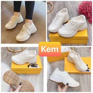 Giày thể thao độn đế 5p, full trắng dáng gọn chân T135