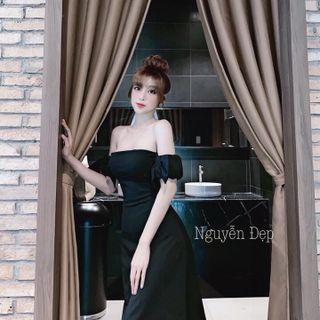 Váy cúp ngực kiểu tay nơ
