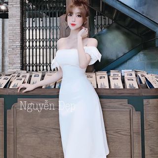 Váy cúp ngực kiểu tay nơ
