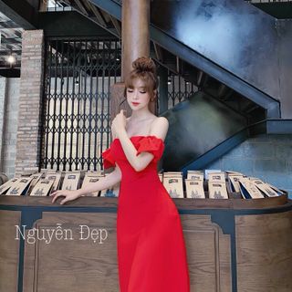 Váy cúp ngực kiểu tay nơ