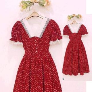 Đầm mẹ bé gái hoa tay ren