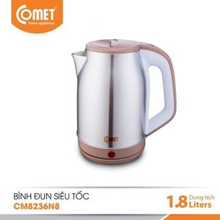 ẤM ĐUN NƯỚC SIÊU TỐC INOX COMET CM8236N8 DUNG TÍCH 1.8 LÍT CÔNG SUẤT 1500W
