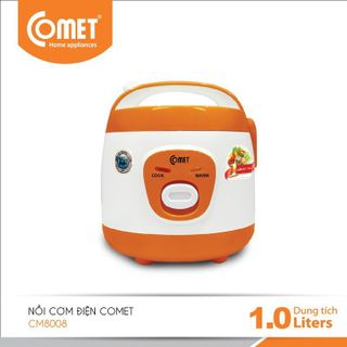 NỒI CƠM ĐIỆN NẮP GÀI COMET CM8008 DUNG TÍCH 1.0 LÍT CÔNG SUẤT 400W