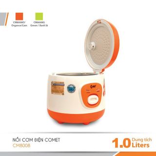 NỒI CƠM ĐIỆN NẮP GÀI COMET CM8008 DUNG TÍCH 1.0 LÍT CÔNG SUẤT 400W