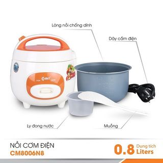 NỒI CƠM ĐIỆN COMET CM8006N8 - DUNG TÍCH 0.8 LÍT