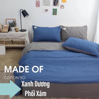 Bộ chăn ga gối Cotton Tici