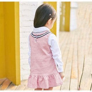 Váy nơ vải nhung không tay cho bé