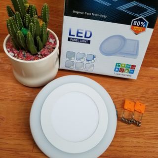 Sỉ 20 Đèn Led âm trần 9w ( 6w +3w) siêu mỏng tròn 2 màu 3 chế độ Posson LP-Ri6+3x