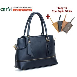 Túi xách nữ công sở thời trang CNT TX41 cao cấp (Kèm ví) ĐEN giá sỉ