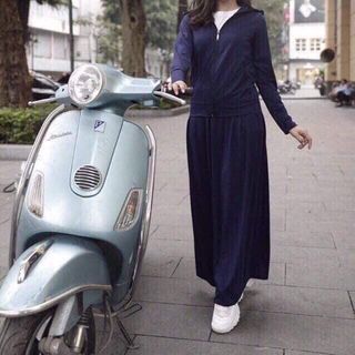 Bộ Áo Khoác Và Váy Chống Bằng Thun Thoáng Mát