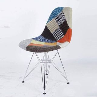 Ghế Cafe Có Đệm Eames Hoa Văn Thổ Cẩm Phong Cách Mới