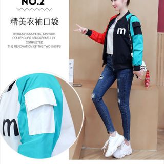 Áo khoác dù bomber chữ M
