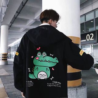 Áo khoác dù in hình cá sấu AK0062
