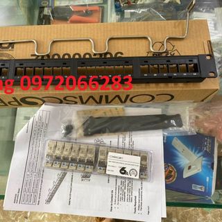 Thanh đấu nối UTP SL DDM 24 cổng cat6 1U rỗng thẳng 760237040 9-1375055-2