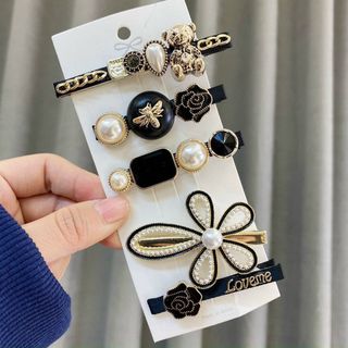 SET 5 KẸP TÓC TIỂU THƯ MÀU ĐEN