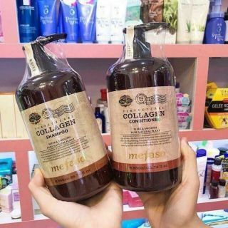 Bộ dầu gội xả Mefaso Collagen đặc biệt dành cho tóc hư tổn 850ml mỗi chai