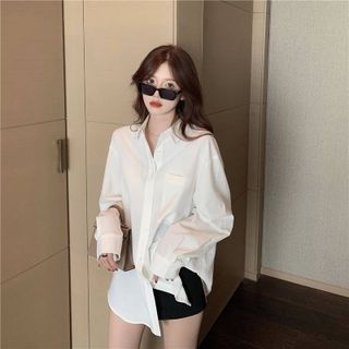 ÁO SOMI TRƠN FORM RỘNG