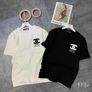 Áo phông thêu chữ vải cotton