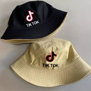 Nón Bucket TIKTOK bánh bèo thêu 2 mặt
