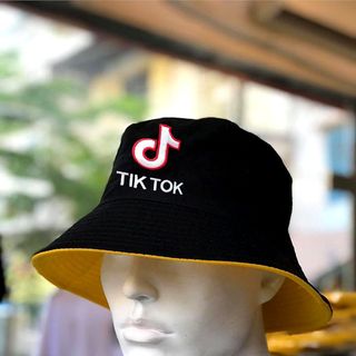 Nón Bucket TIKTOK bánh bèo thêu 2 mặt