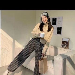 Quần sọc ống rộng form đẹp