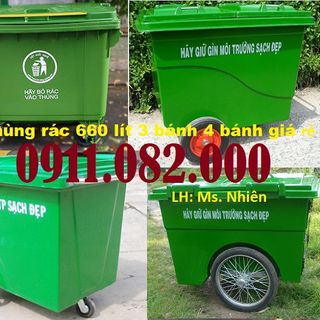 Bán thùng rác 120L 240L giá tốt- thùng rác inox 2 ngăn, 3 ngăn-