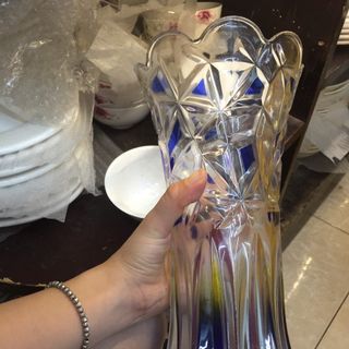 lọ hoa thủy tinh 35cm màu đẹp