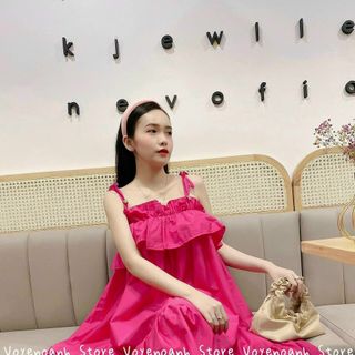 Đầm xoè babydoll bèo 2 dây - XCS