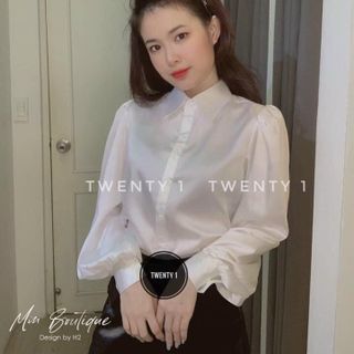 Sơ mi trắng tay dài bồng