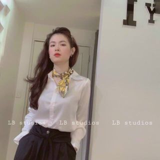 Sơ mi trắng tay dài bồng