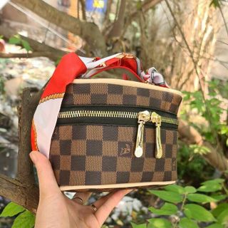 Túi Cốp Mềm Mini Ô Nâu Kèm Khăn Lụa
