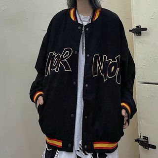 Áo khoác nhung kiểu bomber cá tính, dễ thương