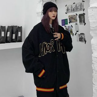 Áo khoác nhung kiểu bomber cá tính, dễ thương