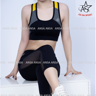 Bộ thể thao lửng nữ áo bra cao cấp-DL7