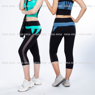 Bộ thể thao nữ croptop cao cấp phối lưới-DL5 giá sỉ