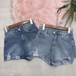 Short jean rách lưng cao