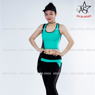 Bộ thể thao nữ croptop cao cấp phối lưới-DL5