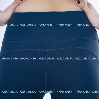 Quần lửng legging thể thao nữ trơn chỉ nổi nâng mông - QL5