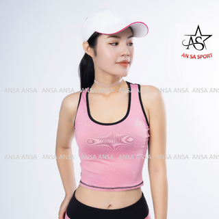 Bộ thể thao nữ croptop cao cấp phối lưới-DL5