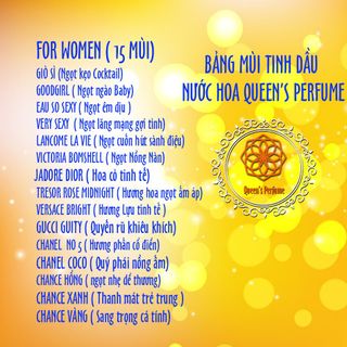 Tinh Dầu Nước Hoa QUEEN'S PERFUMI