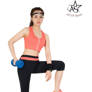 Bộ lửng thể thao nữ áo croptop dây kéo - DL14