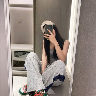 QUẦN THUN ỐNG RỘNG MẶT CƯỜI